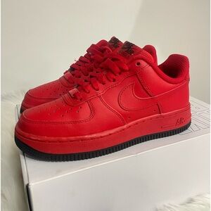 Nike Air Force 1 Low By You Custom Red Shoes